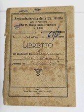 Libretto Arciconfraternita Santi Medici Cosma e Damiano anni '30