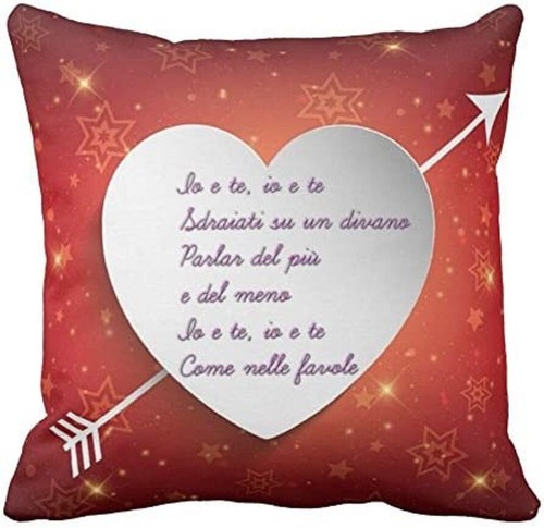 Cuscino 40x40 frase dedica - 40x40,