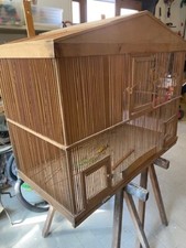 Voliera vintage tutta di legno 100x50x82