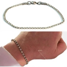 Bracciale tennis da uomo braccialetto con zirconi  swarovski argento donna di