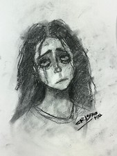 Ragazza che piange - Dipinto