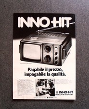 [GCG] L518 - Advertising Pubblicità -1979- INNO HIT , TELEVISORE PORTATILE