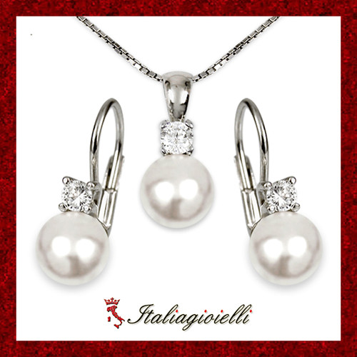 Elegante parure perla donna - parure,
