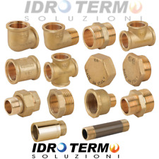 RACCORDI RACC IN OTTONE GIALLO A STRINGERE DA  1/2''- 3/4''- 1'' PER ACQUA E GAS