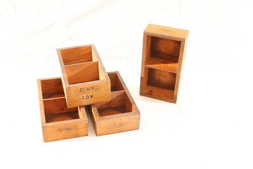 Vecchio cassa legno 13x24x6cm - cassa,
