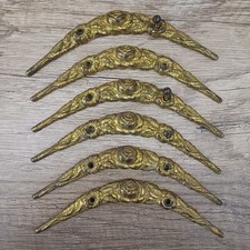FREGI DECORAZIONI FLOREALI OTTONE 6 PEZZI
