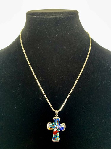 Croce millefiori vetro - croce,