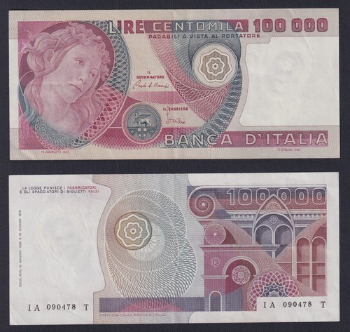 Banconota italia 100000 - italia,