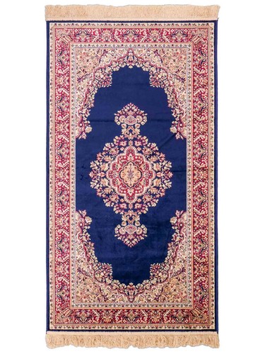 Tappeto kerman 154x79 blu - 154x79, cm,