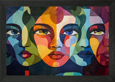 Quadro astratto volti