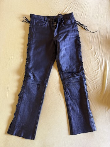 Stpp pantaloni uomo pelle nera - pantaloni,