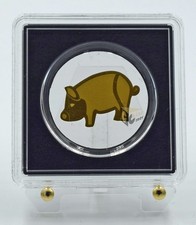 Moneta d'oro 999 a forma di maiale fortunato da 1/1000 oz 3000 franchi Ciad