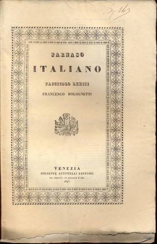 Parnaso italiano fascicolo - -,