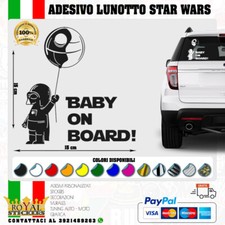 ADESIVO STARWARS LORD VADER BABY-BABY ON BOARD-BIMBI A BORDO-DISP IN VARI COLORI