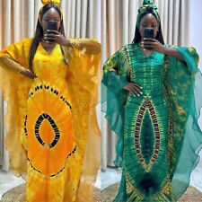 Maxi abito sciolto stampa africana Dashiki Dubai caftano musulmano abaya abito da festa