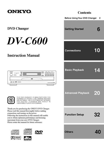Onkyo c600 lettore dvd - dv-c600,