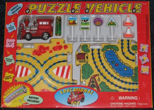 Set veicoli puzzle - set, rosso