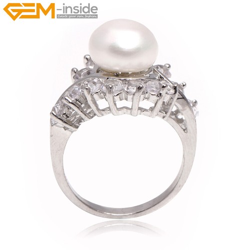Anello perle cristallo acqua