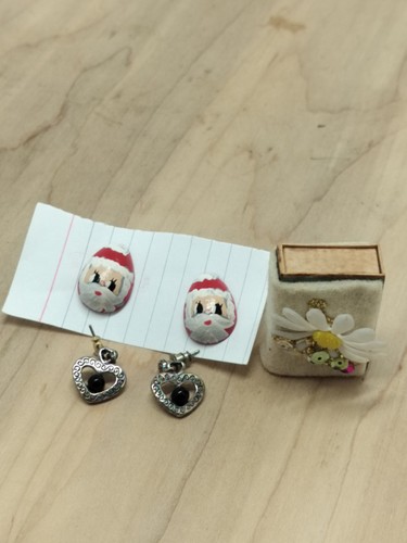 Orecchini babbo natale cuore - babbo,