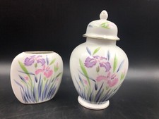 Coppia vaso potichè soprammobile porcellana  Giapponese Kutani