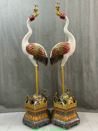 Coppia statue uccellino - , gru