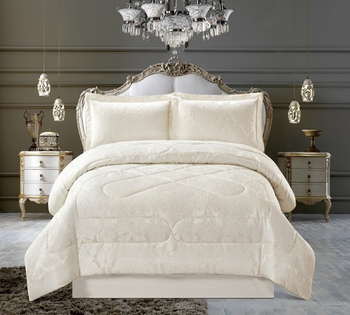 Copriletto jacquard crema - copriletto,