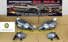 COPPIA FARI + COPPIA FENDINEBBIA GRANDE PUNTO 2005-2007 PARABOLA NERA NUOVI