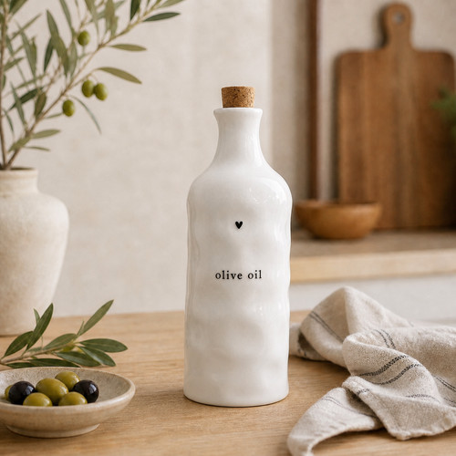 Oliera ceramica bianca - oliera,