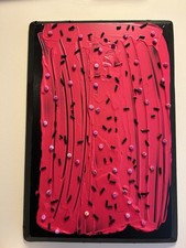 Quadro rosa su legno fatto a