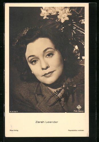 Cartolina attrice zarah - cartolina,