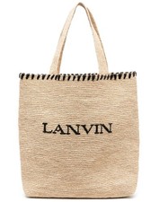 LANVIN EMBROIDERED LOGO RAFFIA TOTE BORSA SHOPPER MADE IN ITALY LWBGST00RAF1P24