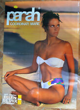 MANIFESTO PUBBLICITARIO ORIGINALE ABBIGLIAMENTO COSTUMI PARAH ANNI 80