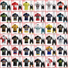 Maglia ciclismo squadra uomo full zip bici shirt bavaglino pantaloncini set divisa sport outdoor