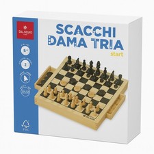 Scacchi Dama Tria in Legno Dal