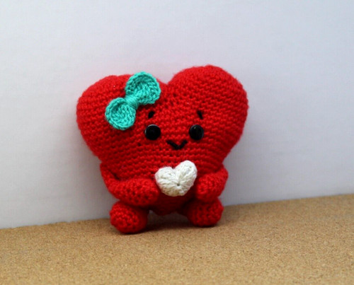 Cuore lei rosso uncinetto - cuore,