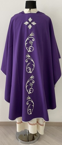 Casula viola con - , ricamo