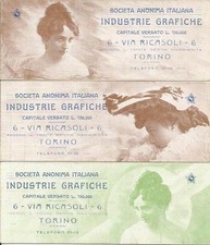 [hnm] SEGNALIBRO LOTTO 3 SEGNALIBRI INDUSTRIE GRAFICHE ITALIANE INIZI '900