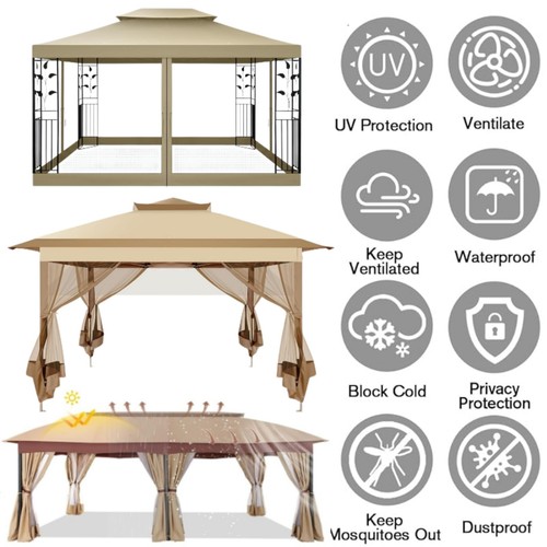 Outdoor gazebo 10x10ft 12x20ft - gazebo,
