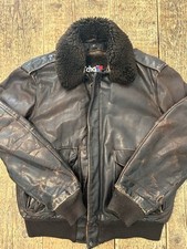 Schott Giubbotto Giacca Aviator leather Flight jacket Made USA Tg 42 Completo