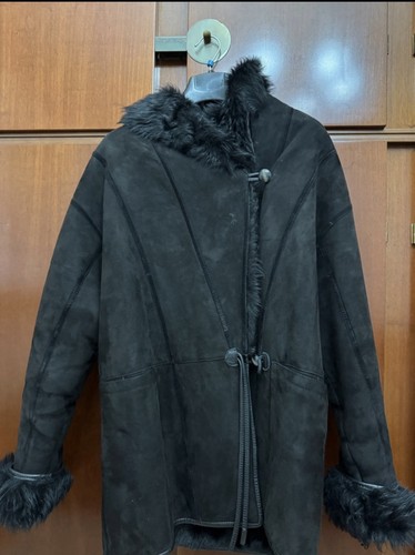 Shearling cappotto donna nero - cappotto,