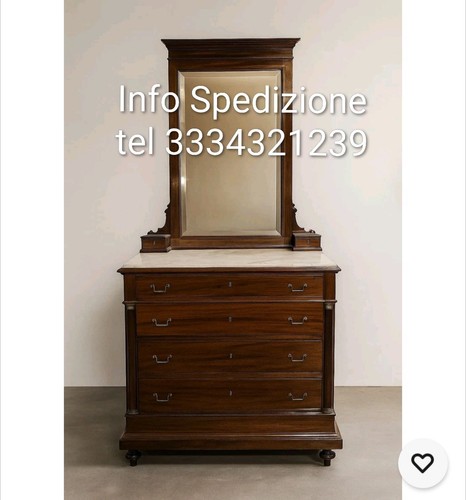 Comò con specchiera coppia - comò, +