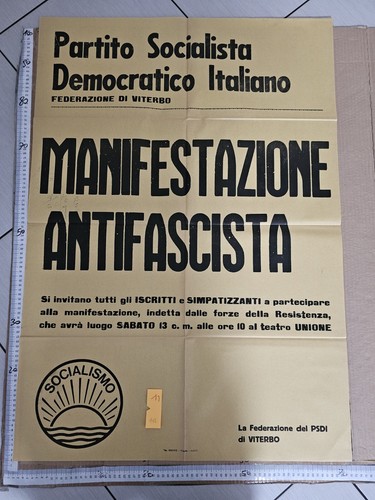 Manifesto viterbo psdi partito - viterbo,