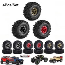 Set 4 pezzi ruote e pneumatici Beadlock 1,0" per 1/24 SCX24 AX24 FCX24 1/18 TRX4M