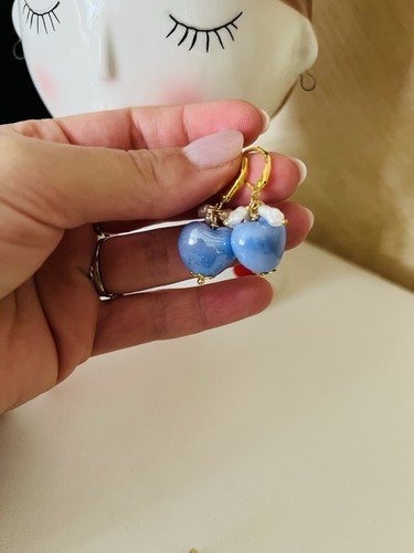 Orecchini pendenti cuori - orecchini,