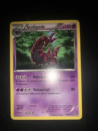 Carta pokémon scolipede - scolipede, rara