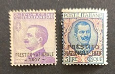 FRANCOBOLLI REGNO D'ITALIA PRESTITO NAZIONALE MHL MICHETTI SOVRASTAMPATI 1917 18