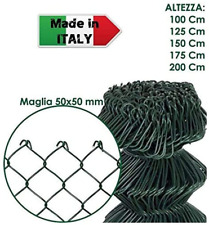 ROTOLO 25 M RETE METALLICA ZINCATA PLASTIFICATA per RECINZIONE a MAGLIA LIBERA