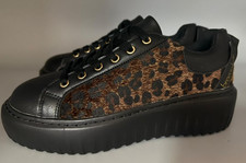 sneakers scarpe donna braccialini pelle black leopard