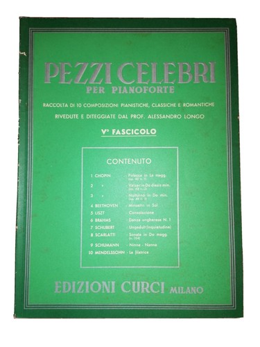 Pezzi celebri pianoforte - x,