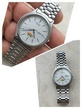 80s SEIKO RAINBOW 7N43-7B30 QUARTZ VINTAGE WATCH UHREN STEEL 34,3mm
